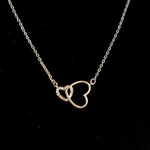 Gold Heart Link Necklace